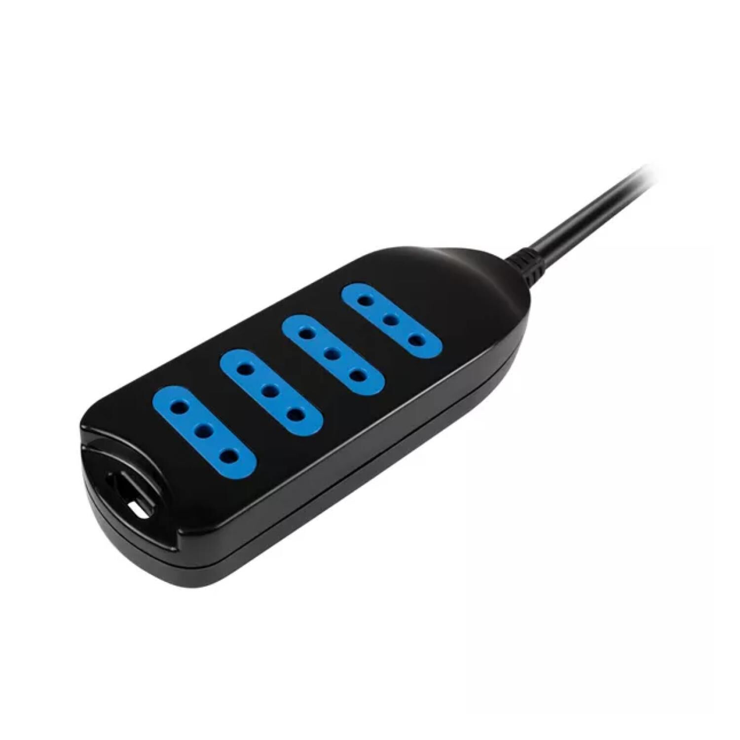 Alargador Extension 5mts 4 Entradas Negro image number 0.0