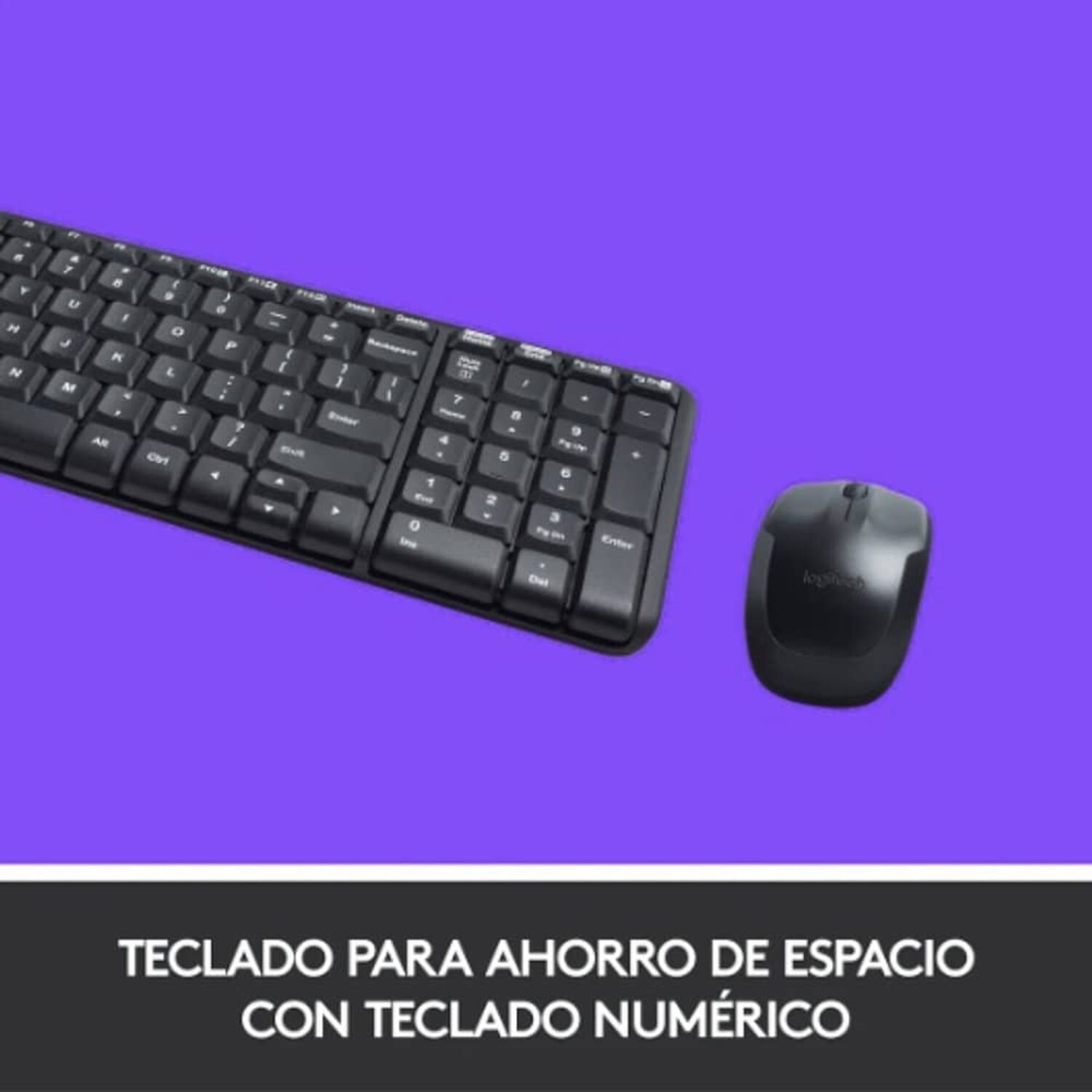 Kit De Teclado Y Mouse Inal&aacute;mbrico Espa&ntilde;ol Latinoam&eacute;rica image number 1.0