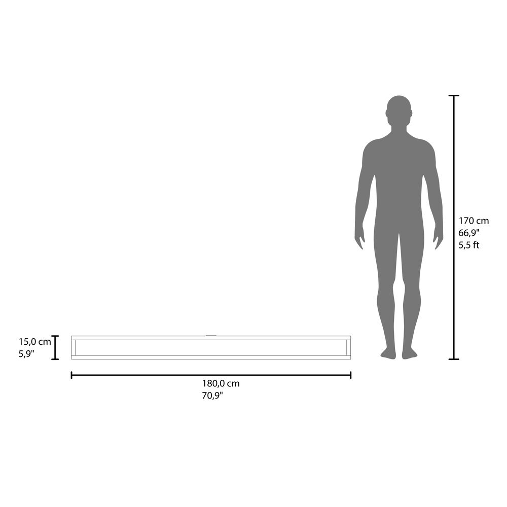 Repisa De Tv 75" Flotante 80x15x29,6 Cm image number 6.0