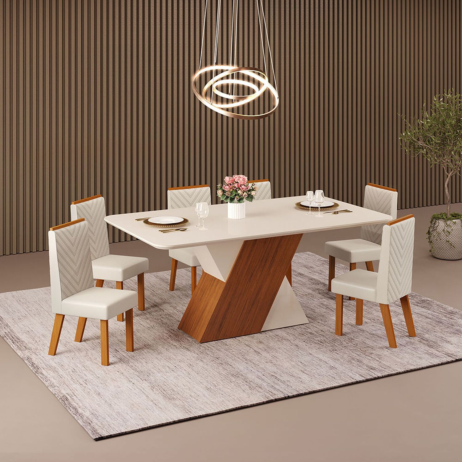 Juego De Comedor Vekkahome Mo / 6 Sillas image number 0.0