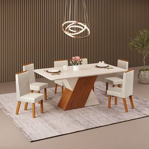 Juego De Comedor Vekkahome Mo / 6 Sillas