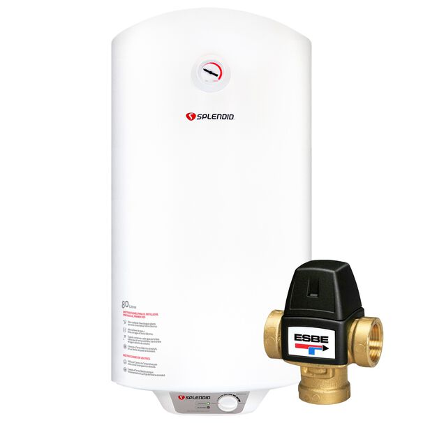 Pack Termo El&eacute;ctrico 80l Mural + V&aacute;lvula Mezcladora 1/2
