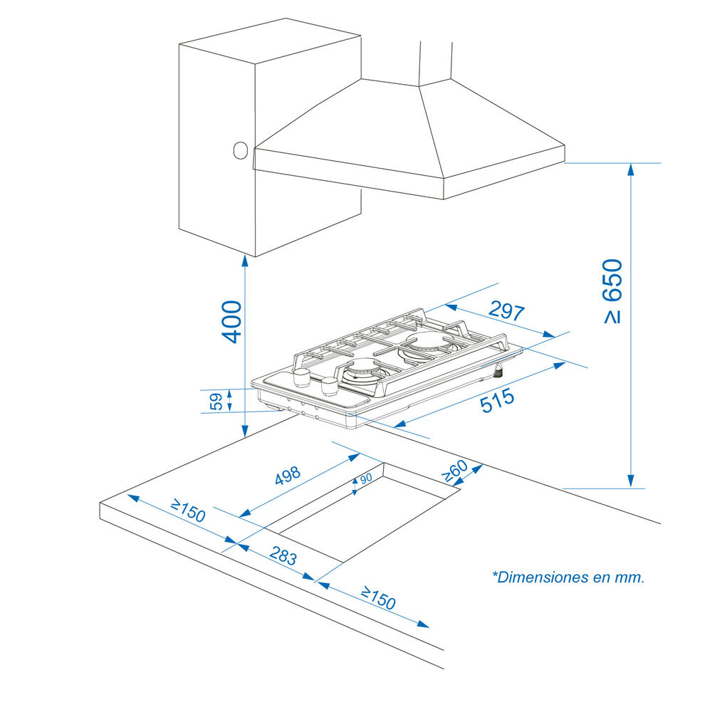 Encimera A Gas Groner Inox 2q image number 4.0