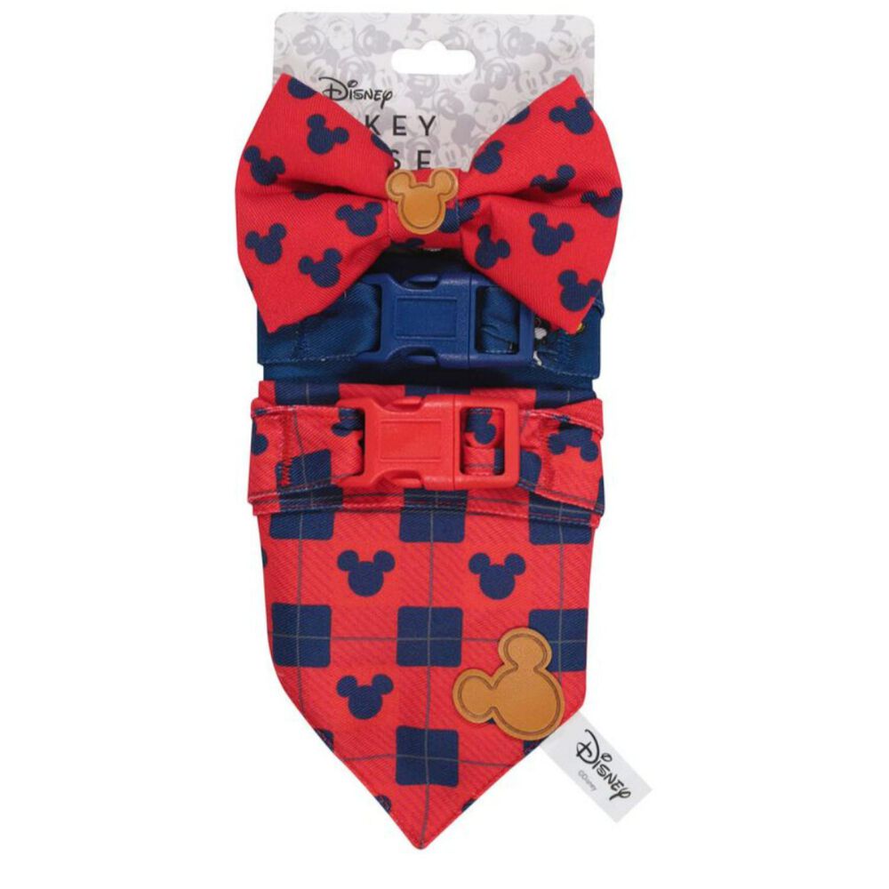 Pack Bandana Y Moño Para Perros Mascotas Mickey Colores image number 2.0