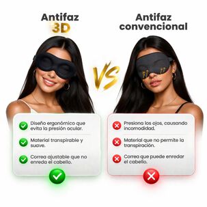 Antifaz 3d Total Oscuridad Suave Ajustable