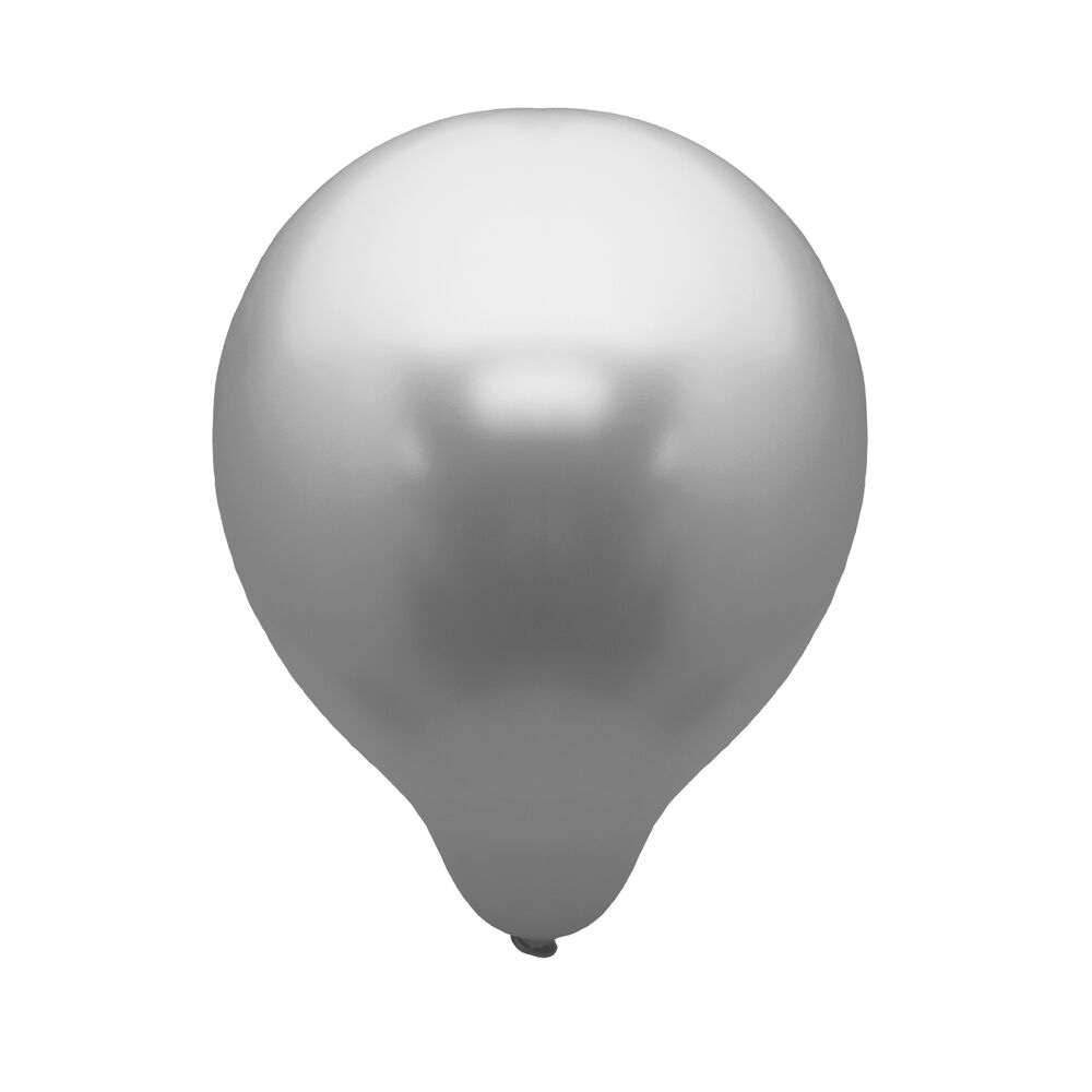 Globo Chrome N 10 Plateado 12 Un. Big Party image number 1.0