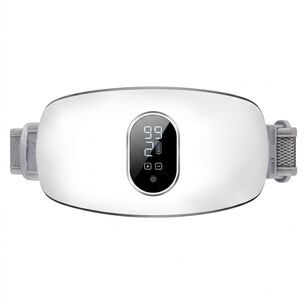 Almohadilla T&eacute;rmica Port&aacute;til Masajeador Abdominal Infrarrojo Dp5279 Color Blanco.