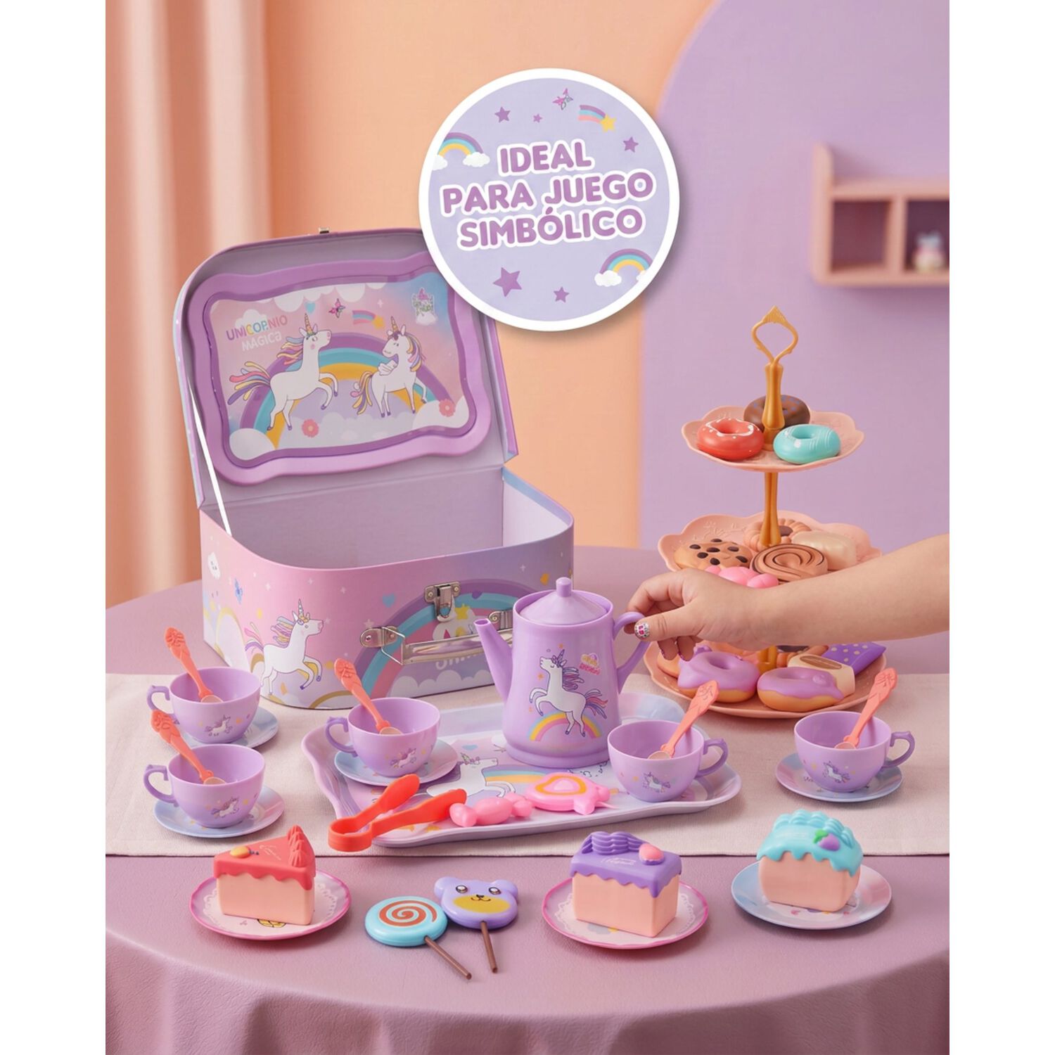 Maleta Juguete Unicornio Con Set T&eacute; Infantil Cocina image number 15.0