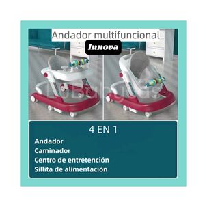 Andador Caminador Multifuncional 4 En 1 Lubabycas Burdeos