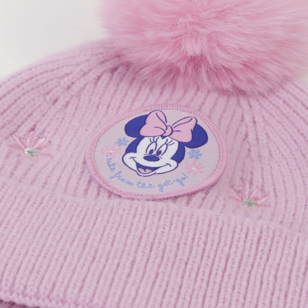 Gorro Con Pomp&oacute;n Ni&ntilde;a Minnie Rosado Disney image number 2.0