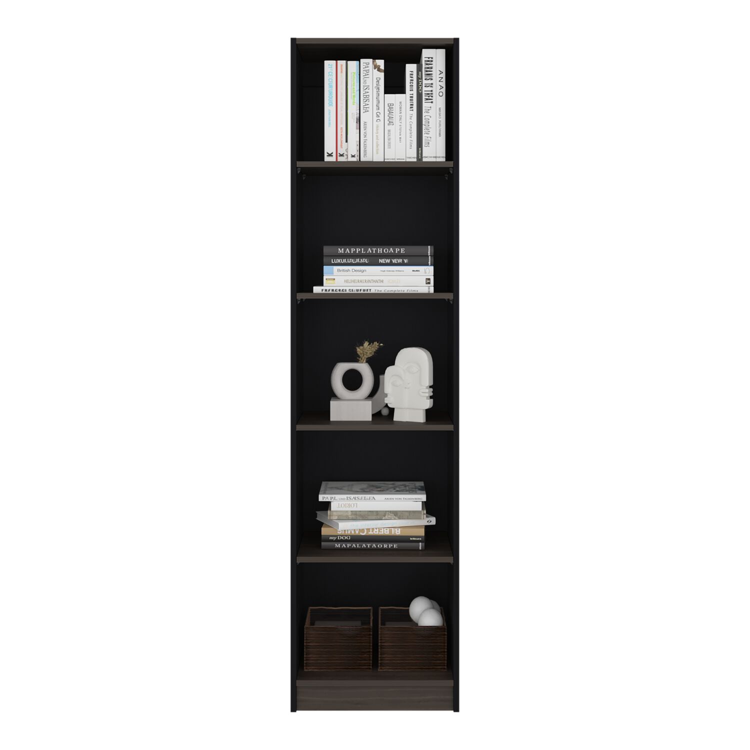 Estante Organizador 5 Niveles Negro Y Cafe 180,6x45x29,9 Cm image number 2.0