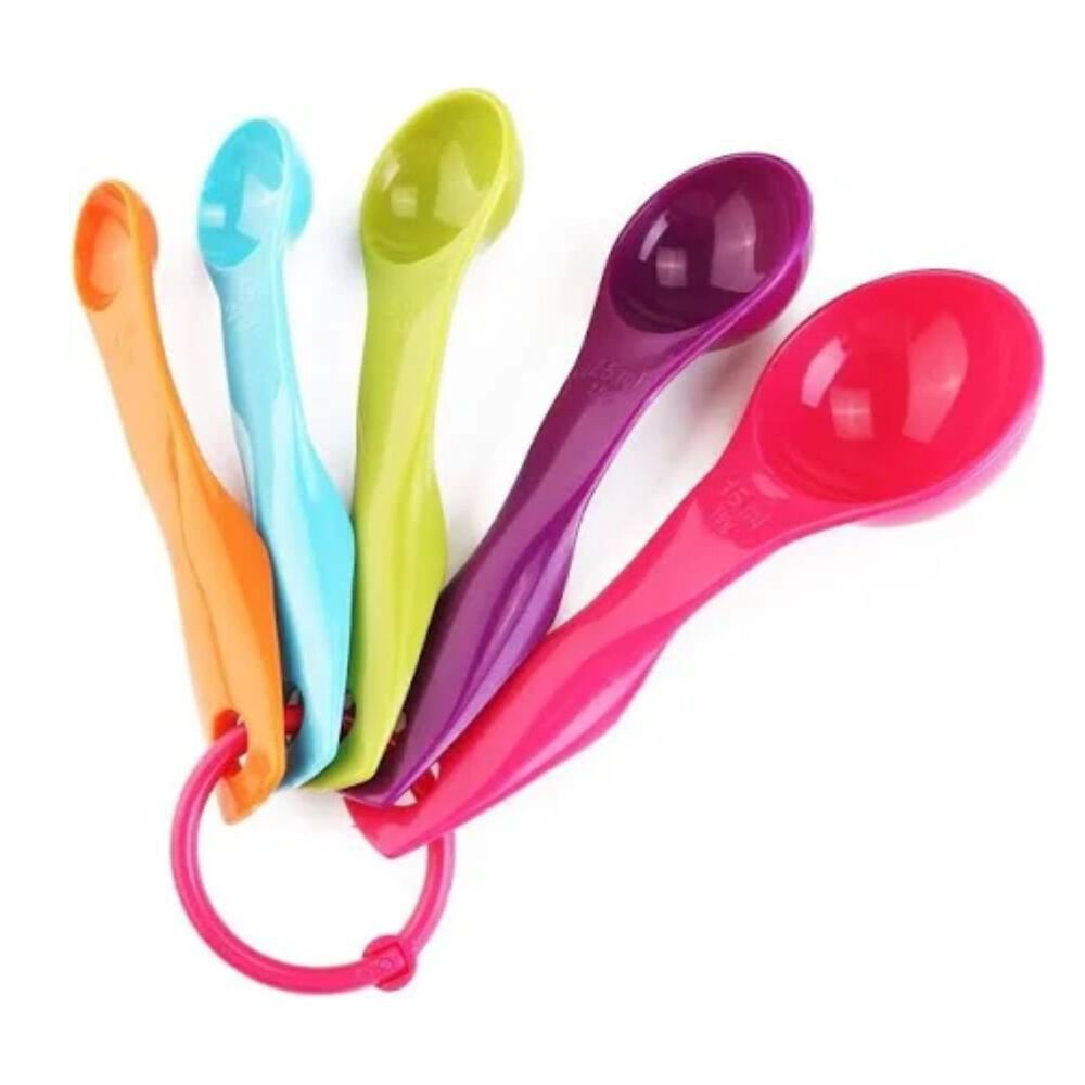 Set 5 Cucharas Medidoras Cuchara Medidora Plastico Colores image number 3.0