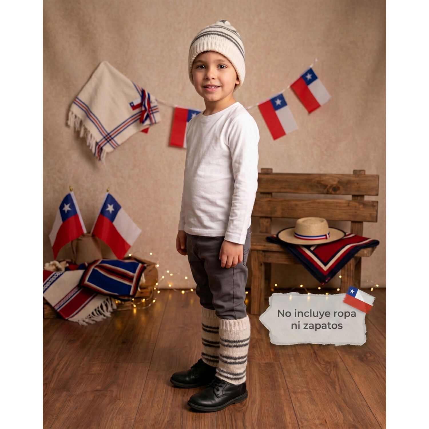 Set Chilote Adulto Gorro Mas Polaina Fiesta Patrias image number 10.0