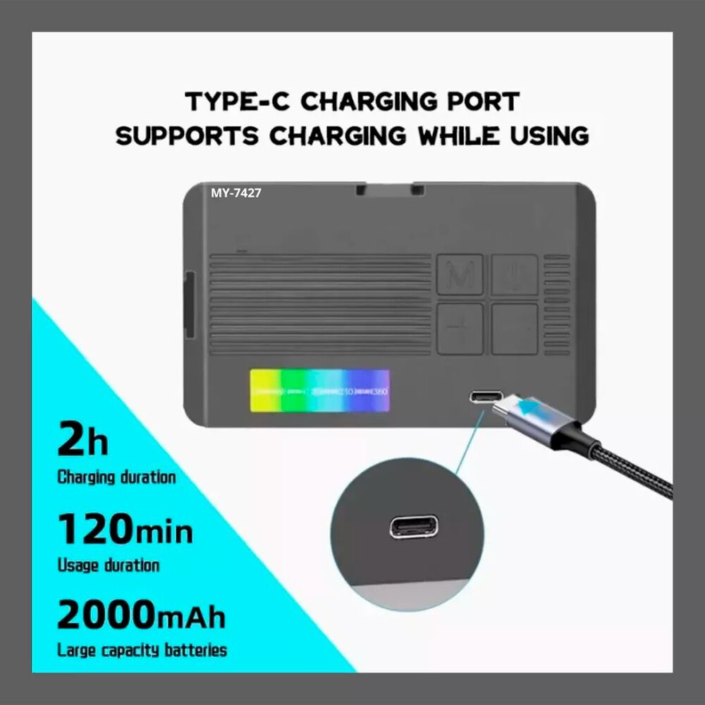 Luz Rgb Portátil Para Selfies Videos Ajustable Camaras image number 7.0