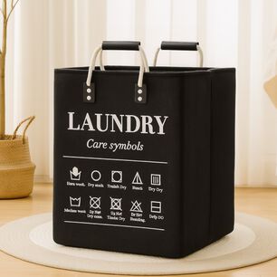 Cesta Canasto Para Ropa Sucia Dise&ntilde;o Deluxe Negro