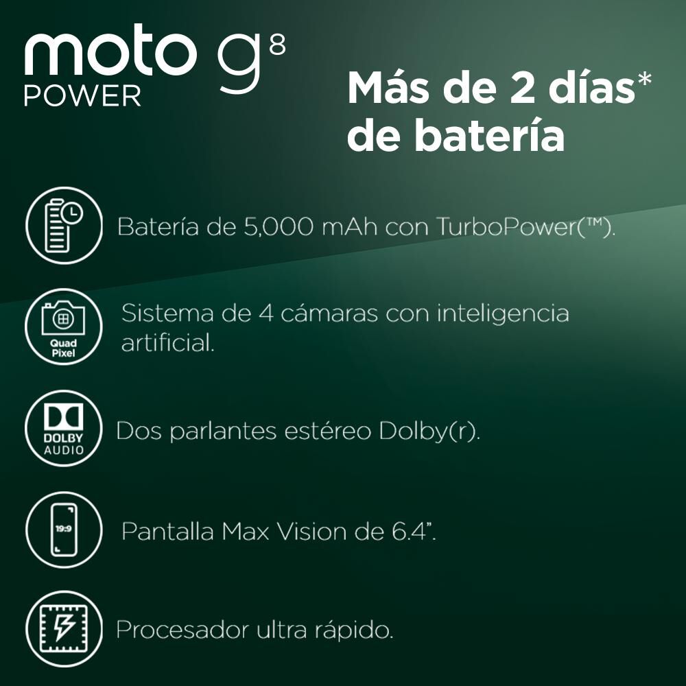 Smartphone Motorola Moto G8 Power / 64 Gb / Entel image number 2.0