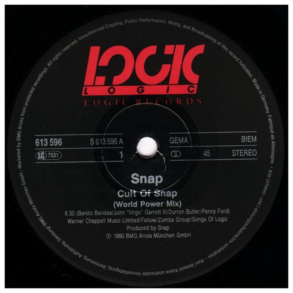 Snap - Cult Of Snap | 12" Maxi Single Vinilo Usado image number 2.0