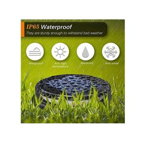 Pack 2 Lampara Disco Solar Impermeable Estaca Jardin Luz Calida