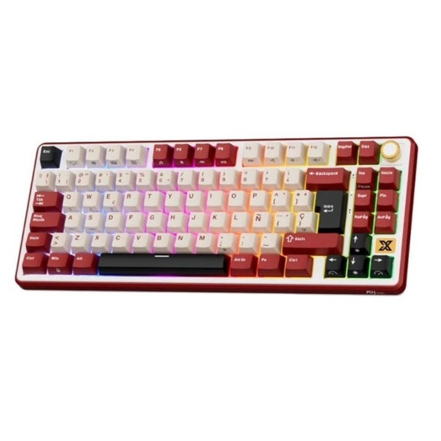 Teclado Mec&aacute;nico Rk X87 Bordeaux Red 87% Espa&ntilde;ol Rk image number 0.0
