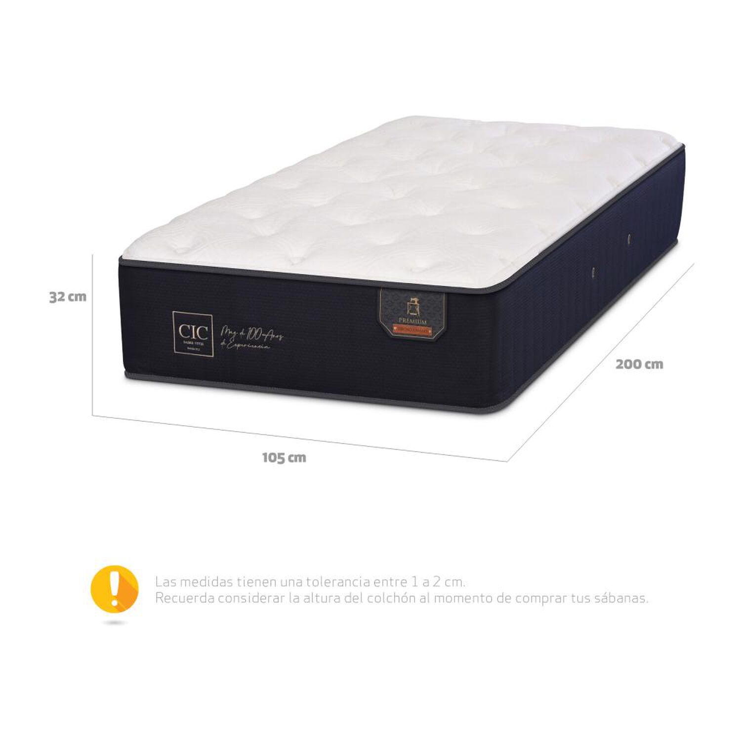 Colch&oacute;n Cic Premium / 1.5 Plazas / 200 Cm x 105 Cm image number 4.0