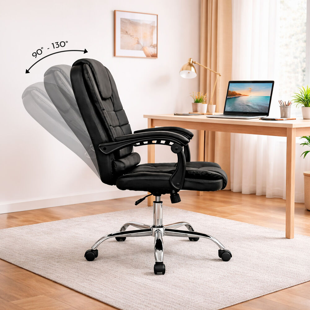 Silla Escritorio Gerencial Praga Ergon&oacute;mica Negra image number 3.0