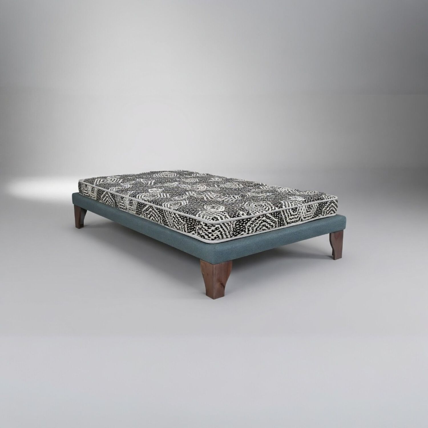 Cama 1 Plaza Box 8 Cm L190 + Colchon Modelo Ideal / Con Patas De 11 Cm (gris) image number 1.0