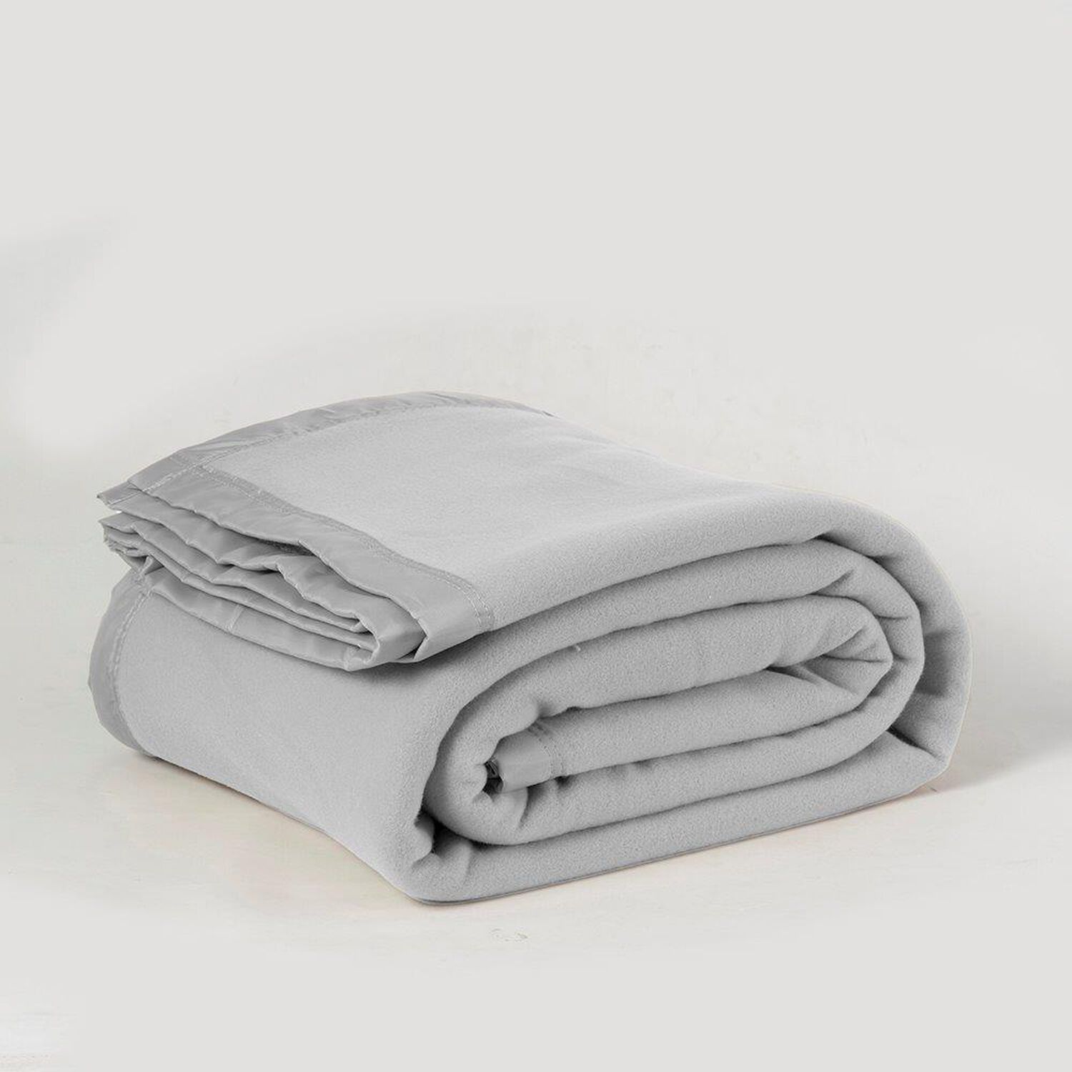 Frazada Polar Borde Satin Linea Hotel King Gris Cl image number 0.0