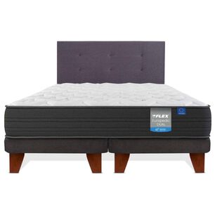 Cama Europea Flex Europedic Dual / 2 Plazas / Base Dividida + Respaldo