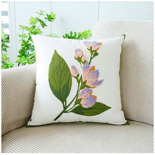 Funda De Coj&iacute;n Bordado Floral Mod15