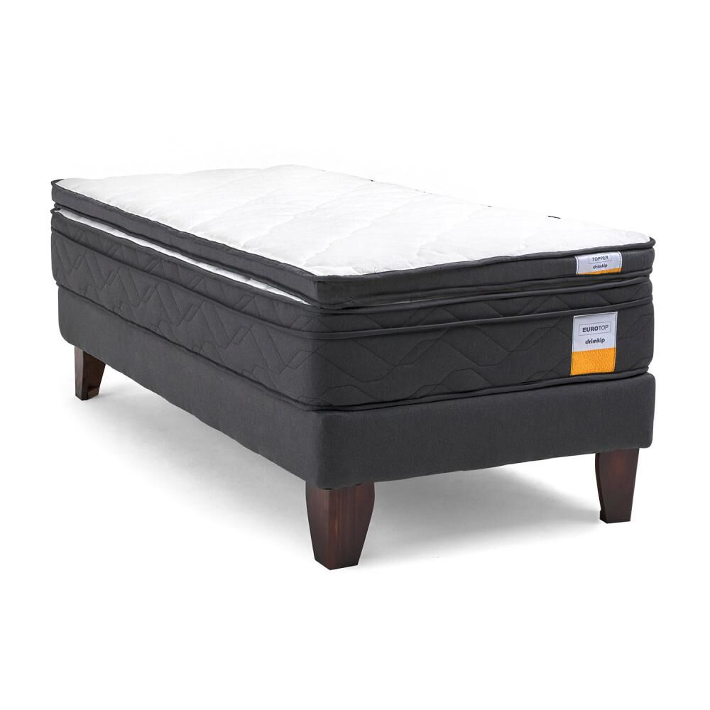 Cama Europea Drimkip Eurotop Plus / 1 Plaza / Base Normal + Topper image number 2.0