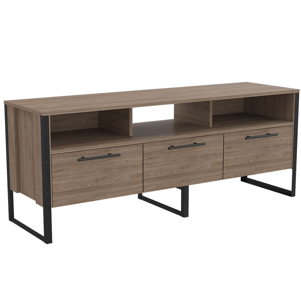 Rack Tv 60" Con 3 Puertas Y 3 Repisas Fm-009c - Cafe Claro image number 0.0