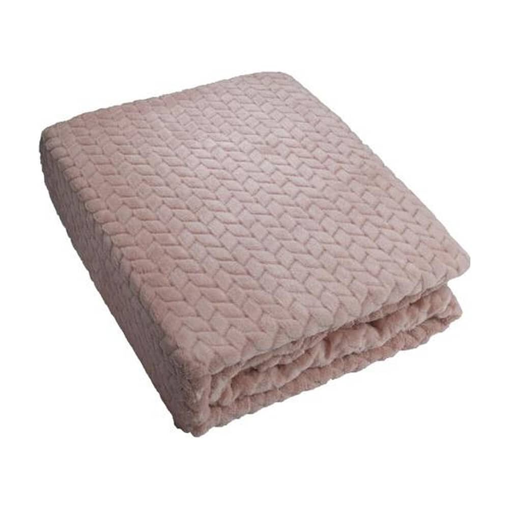 Frazada Andes Jacquard Flannel Rosa 2 Plaza image number 2.0