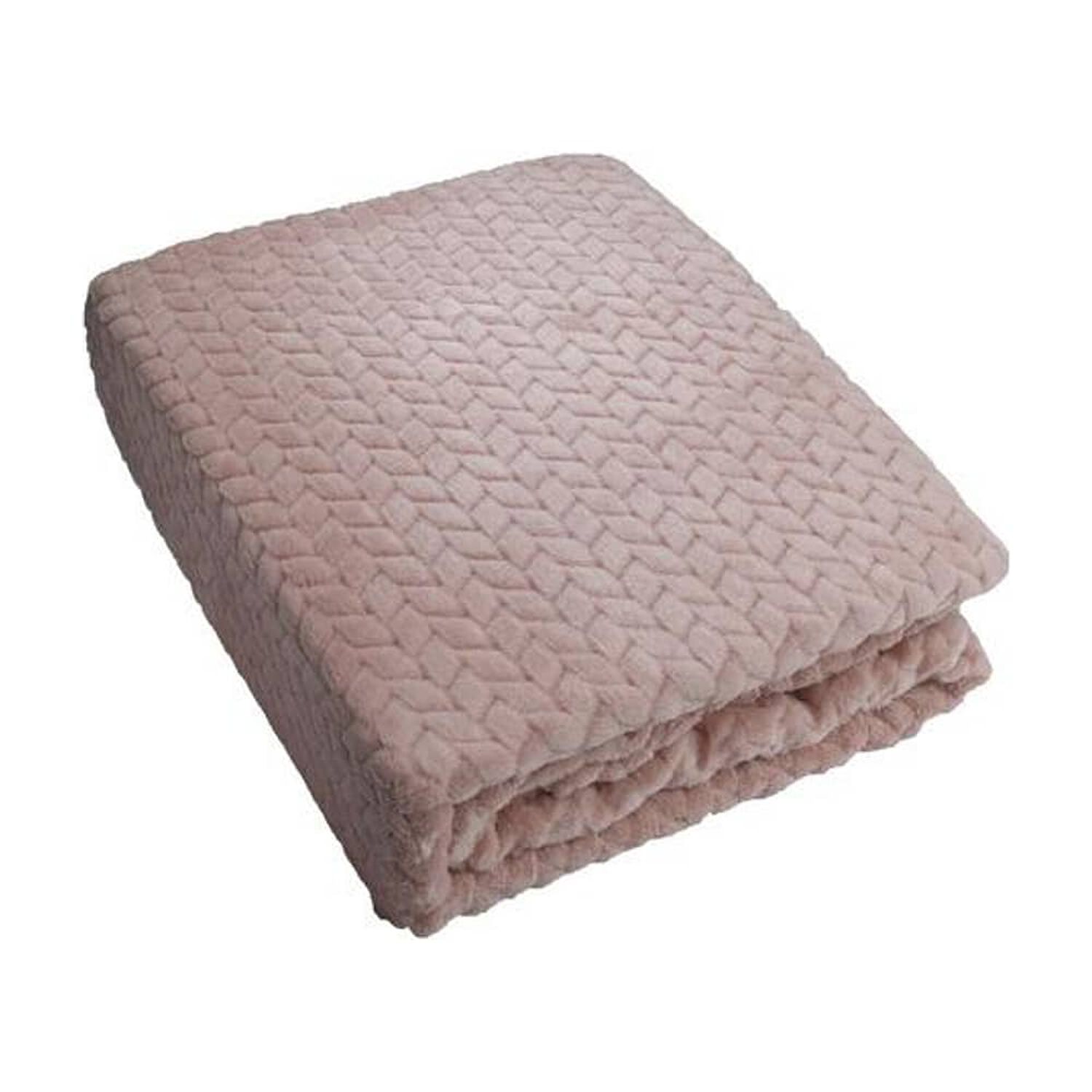 Frazada Andes Jacquard Flannel Rosa 2 Plaza image number 2.0