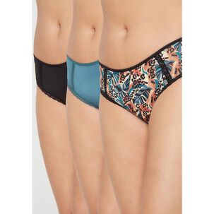 Pack 3x Pantaleta Microfibra P314.0015-neg3 Kayser