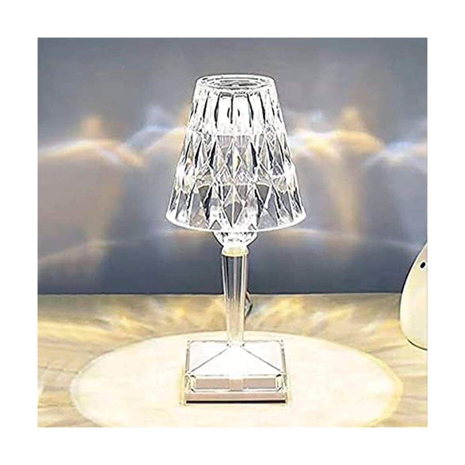 L&aacute;mpara De Mesa Dise&ntilde;o De Diamante Con Modos De Luz Y Control T&aacute;ctil image number 2.0