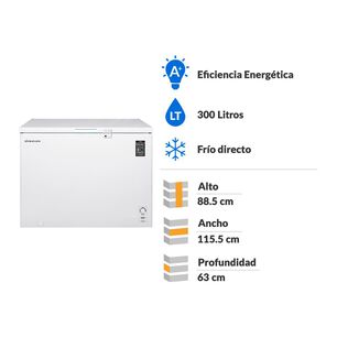 Freezer Horizontal Sindelen SFH-302BL / Fr&iacute;o Directo / 300 Litros / A+