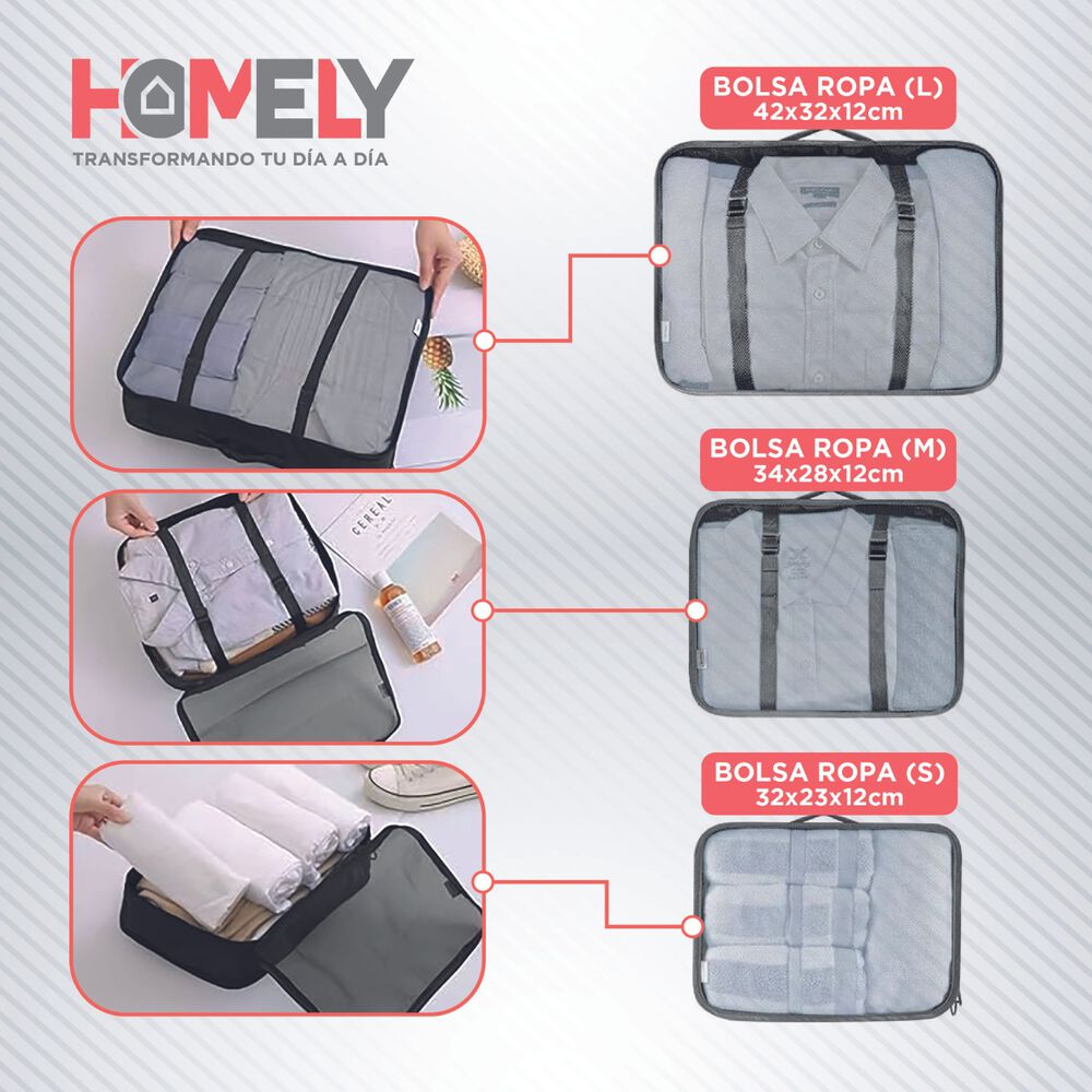 Bolsas Organizadoras Maleta Viaje Homely Set 8 Bolsas image number 1.0