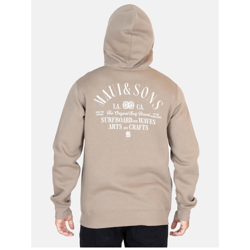Polerón Liso Cuello Redondo Con Capucha Hombre Maui And Sons image number 2.0