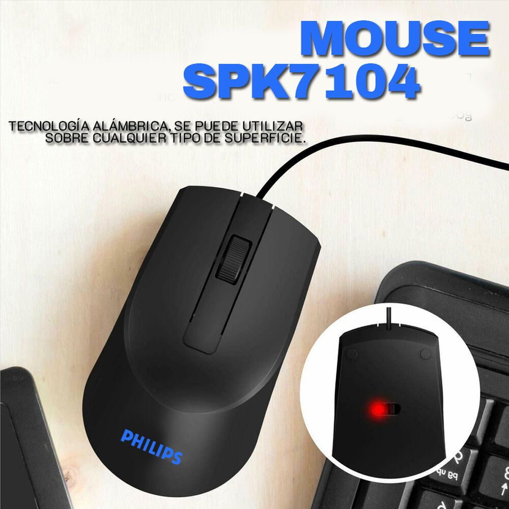 Mouse Alámbrico Philips Spk7104 3 Botones Dpi 1000 image number 6.0