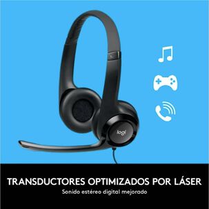 Audifono Con Microfono Usb Logitech H390 Color Negro