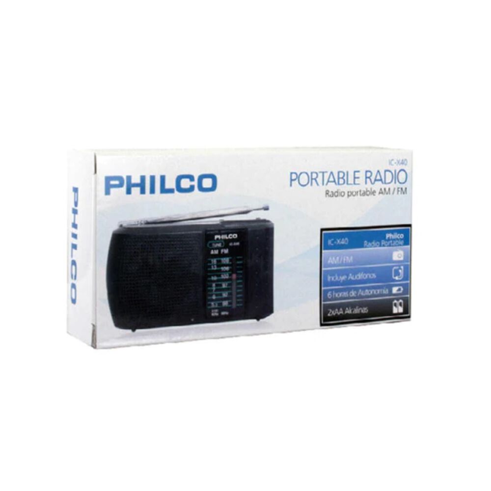 Radio Portátil A Pilas Fm Am Con Audífonos Philco image number 3.0