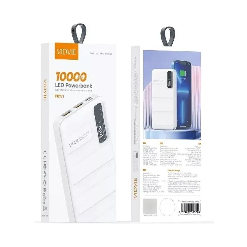 Power Bank Cargador Portatil Led 10000 Mah Vidvie image number 1.0