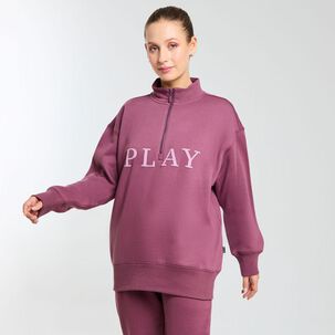 Polerón Deportivo Cuello Alto Medio Cierre Mujer Wetland