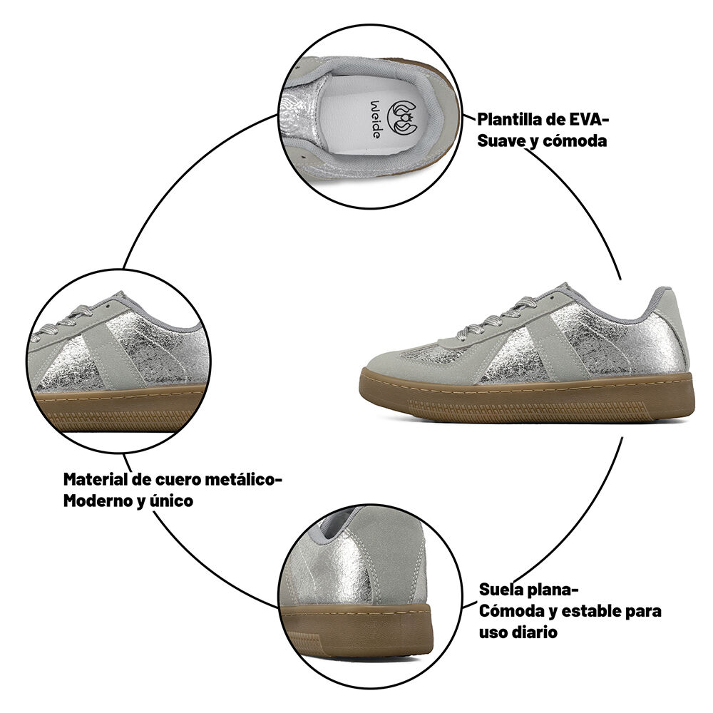 Zapatilla Deportiva Comfort Mujer Eco Cuero Weide Tfa201 image number 5.0