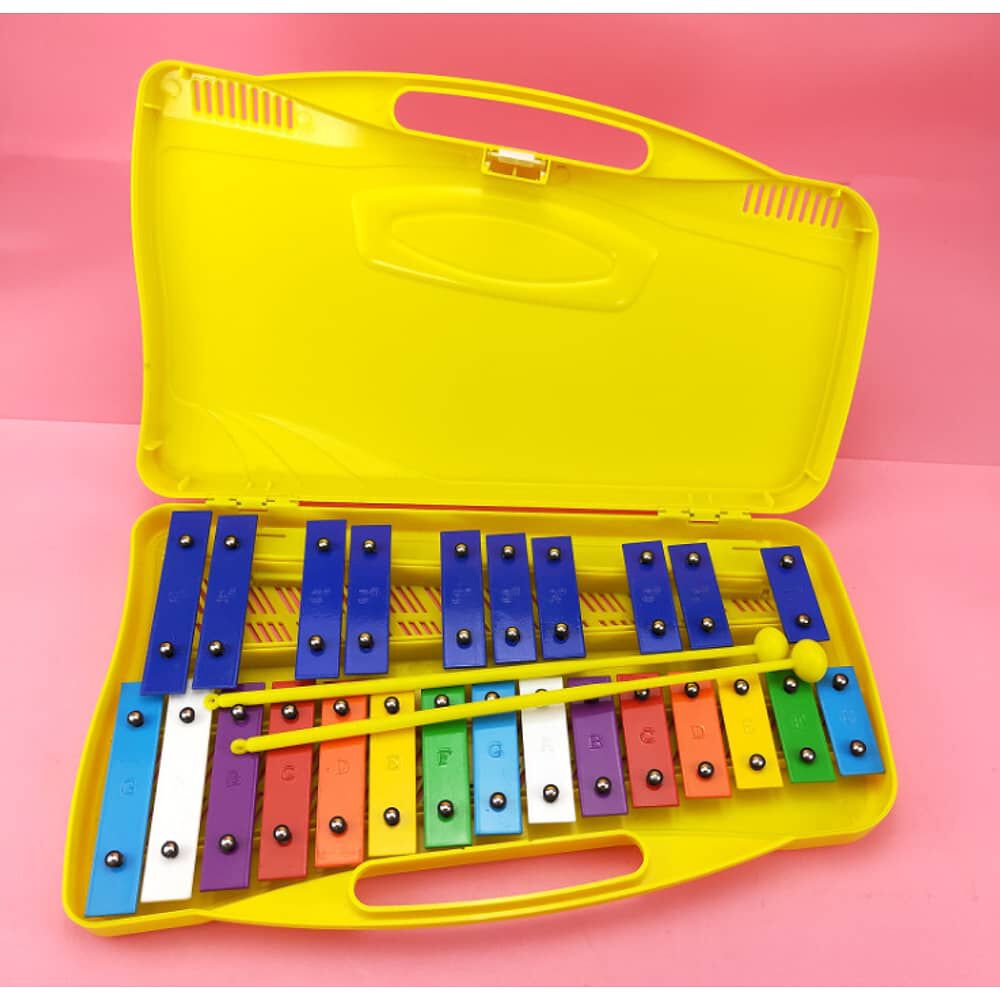 Metal&oacute;fono Cromatico 25 Notas Infantil Amarillo Klip Klap image number 2.0