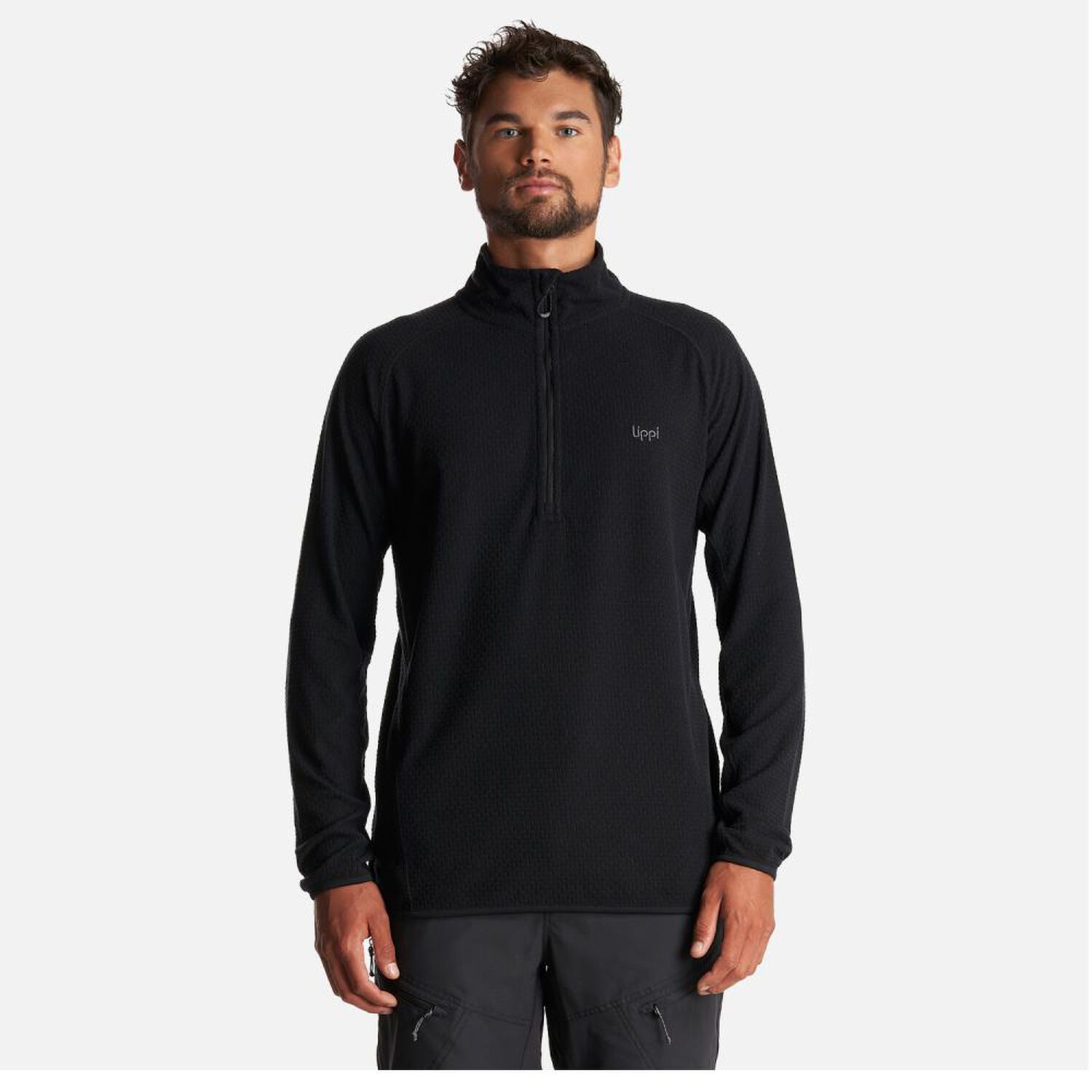 Poler&oacute;n Deportivo Cuello Alto Hombre Jacaranda Nano-f 1/4 Zip Lippi image number 0.0