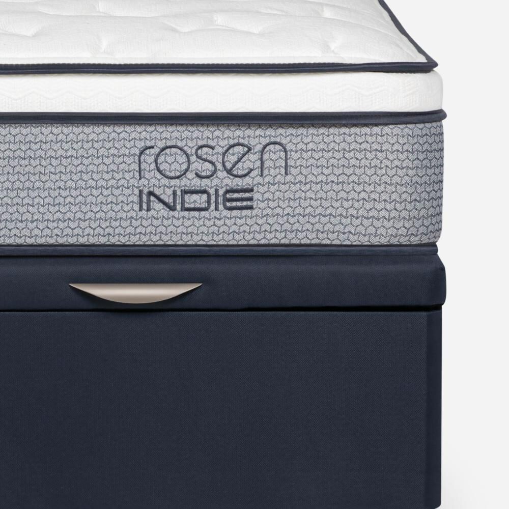 Cama Baúl Rosen Indie / 2 Plazas / Base Normal + Set De Maderas Ferrara image number 4.0