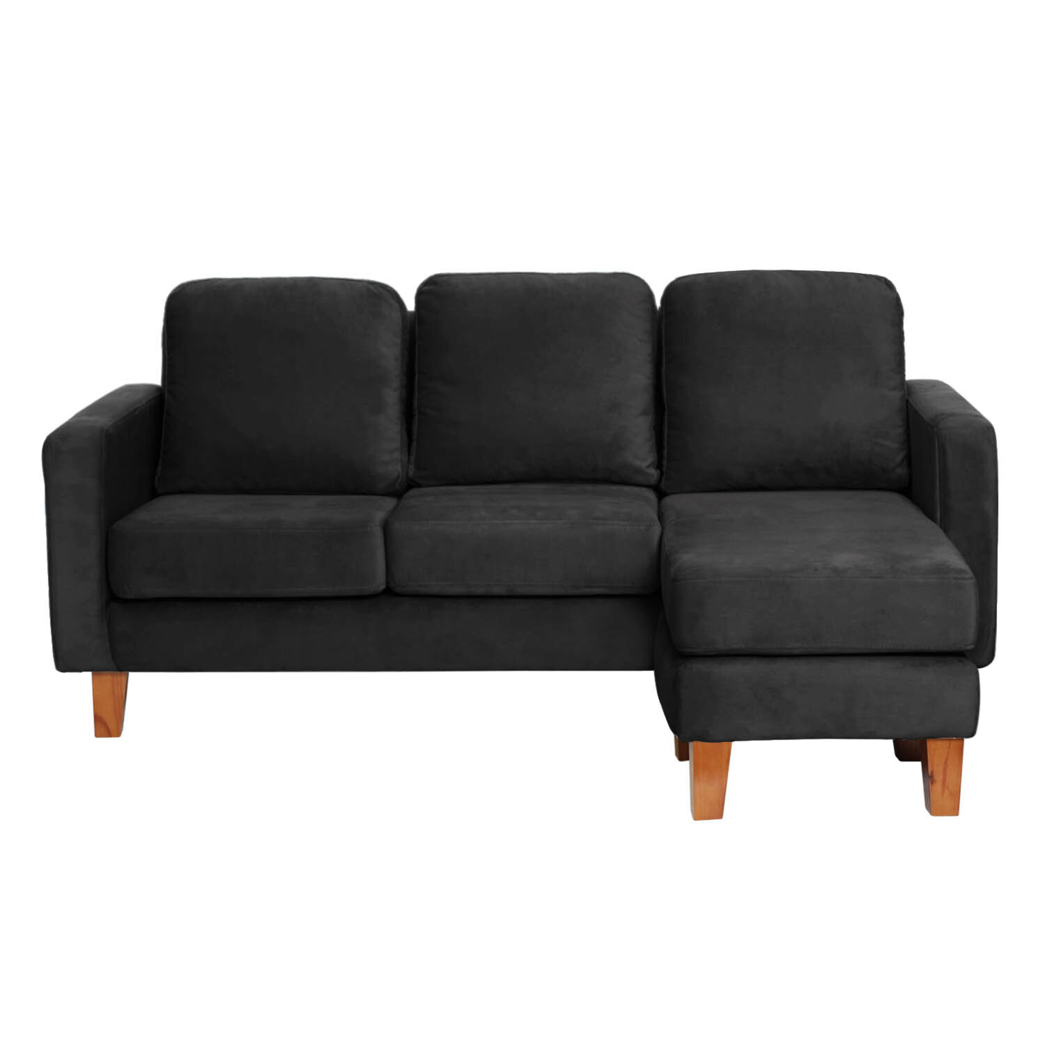 Seccional Venecia Intercambiable Tela Velvet Negro image number 0.0
