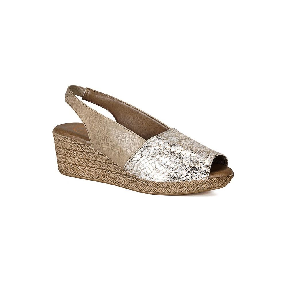 Sandalia Cuero Susanne Beige Croco image number 0.0