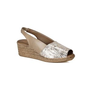 Sandalia Cuero Susanne Beige Croco